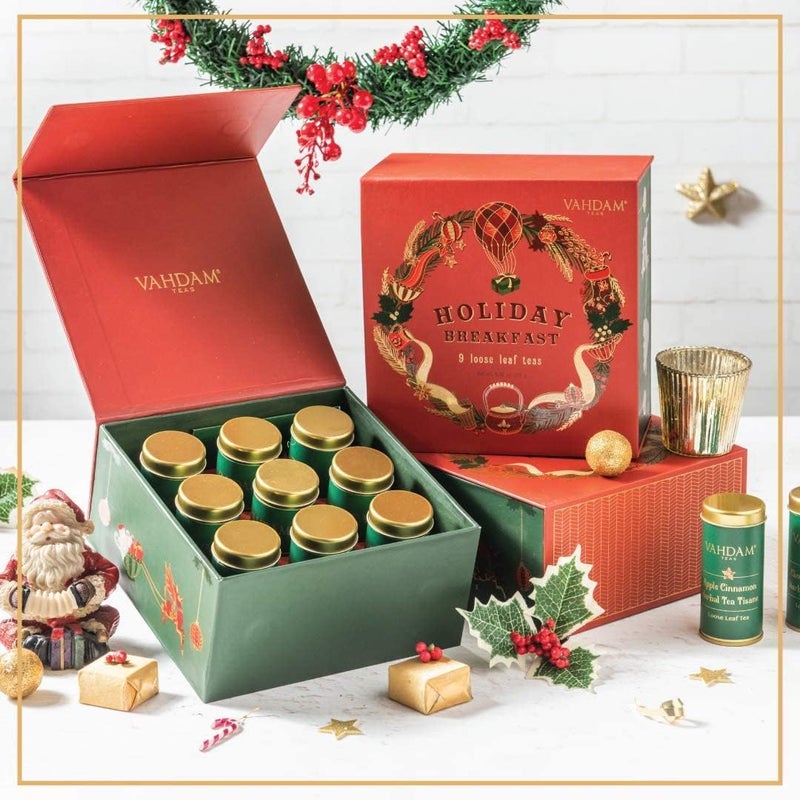 VAHDAM Holiday Breakfast - Christmas Tea Gift Set with 9 Loose Leaf Teas - Image 5